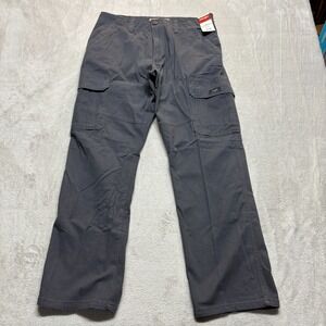 Wrangler Authentics Mens 34x30 Relaxed Fit Classic Cargo Pant Navy Twill Outdoor